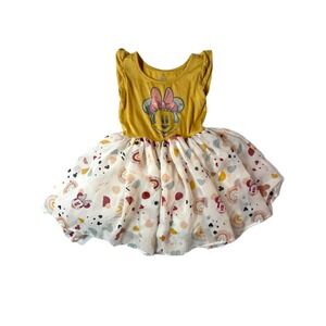 Disney Minnie Mouse Fit & Flare Tulle Dress Toddler Girl 2T Shabby Chic Girly